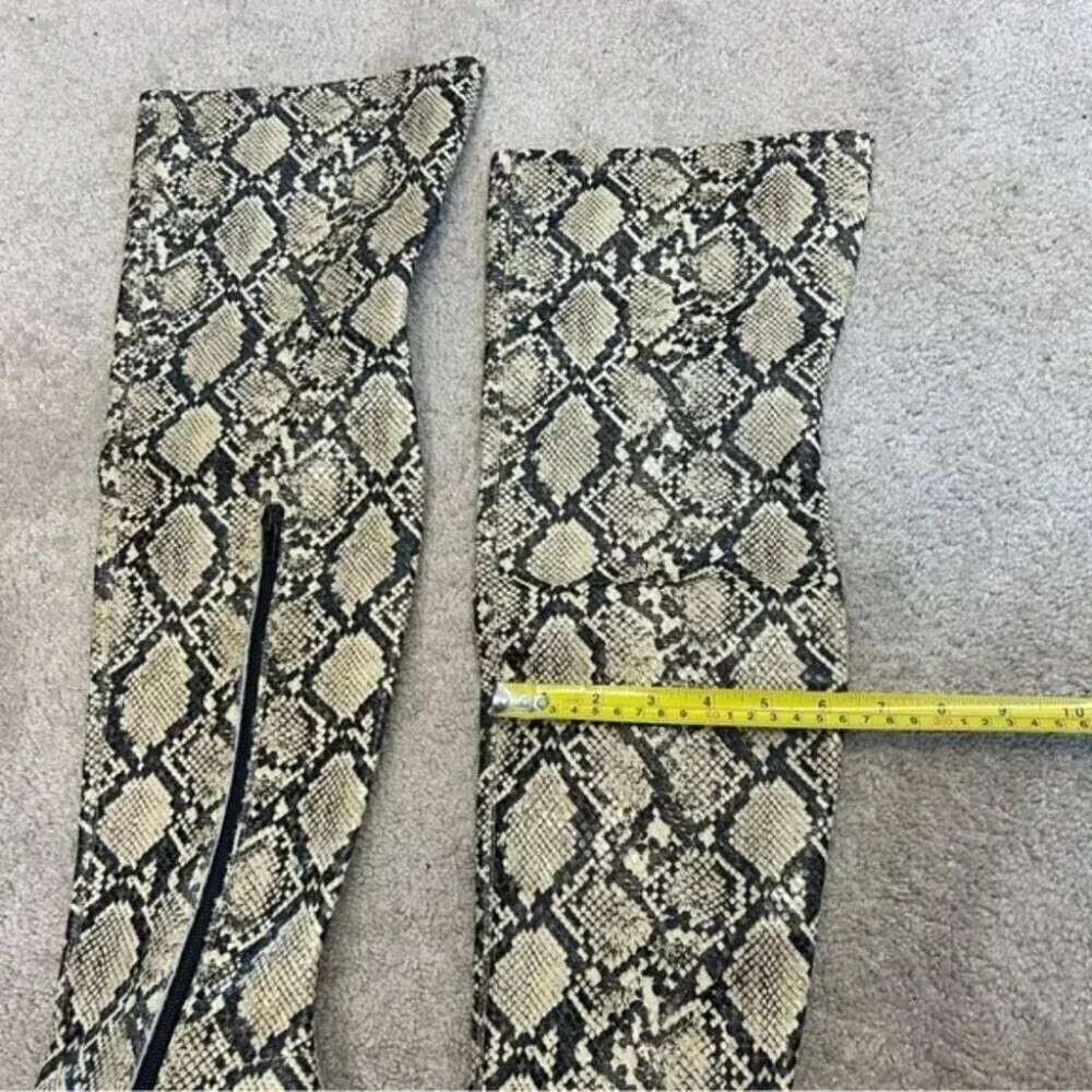 Design Concept Studio Reptile Snake Print Thigh High Boots Size 7